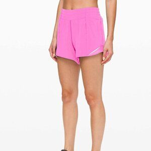 Lululemon Hotty Hot Short II *Long 4" Dark Prism Pink sz4 EUC